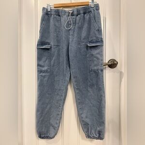Casual Denim Cargo Joggers size M